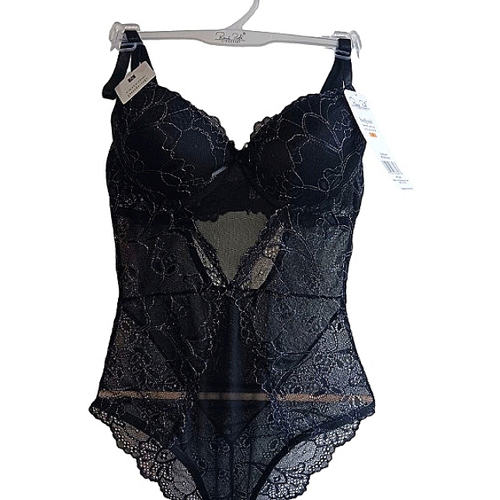 RENÉ ROFÉ LINGERIE Extreme Pushup with Lurex Detail Bodysuit